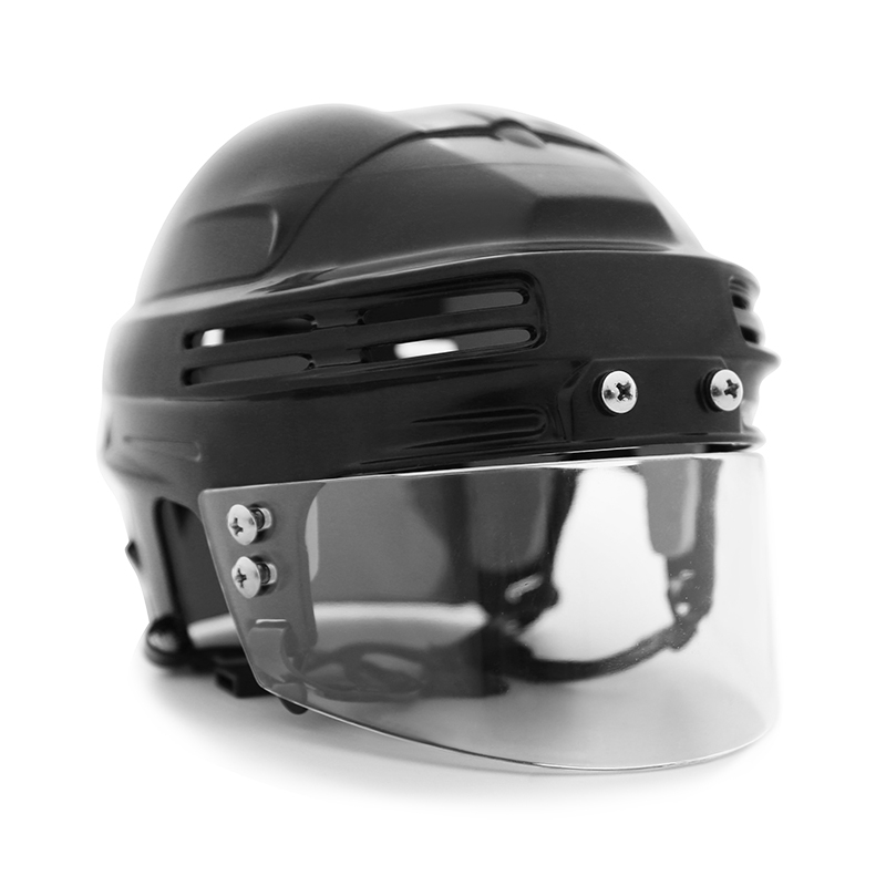 Combo de mini casco de hockey sobre hielo con pantalla personalizada y visera