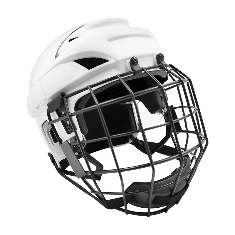 Casco de hockey sobre hielo con protección para la cabeza ajustable mediano