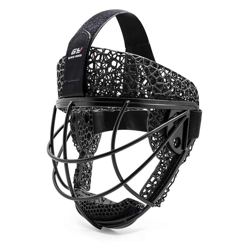 Máscara de esquina defensiva de hockey de hockey de metal de espuma impresa 3D personalizada