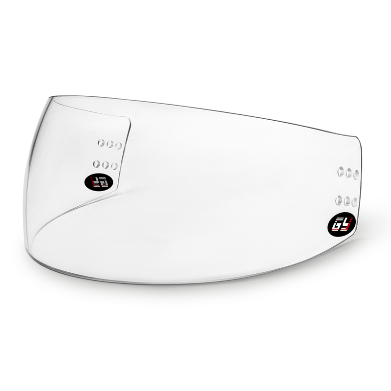 Visera profesional de hockey sobre hielo HD transparente, antiarañazos, sin niebla