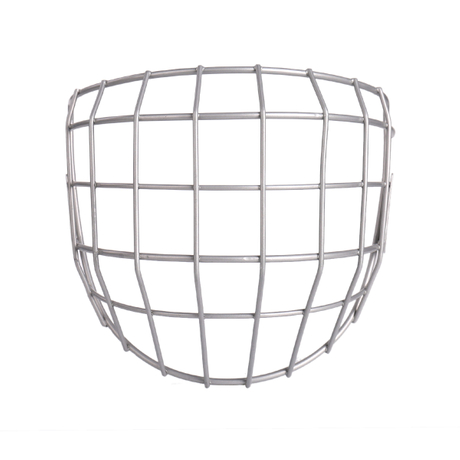 Jaula de hockey sobre hielo de casco plateado con protector facial
