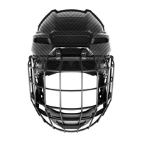 Casco de hockey sobre hielo con revestimiento impreso en 3D de fibra de carbono original personalizado