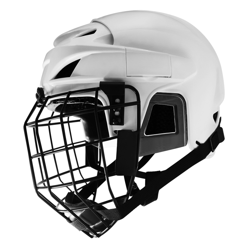 Casco de hockey sobre hielo con protección para la cabeza ajustable mediano