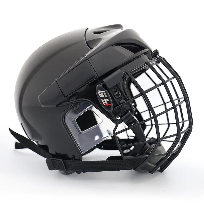 Casco de hockey sobre hielo mediano y cómodo para cabeza redonda