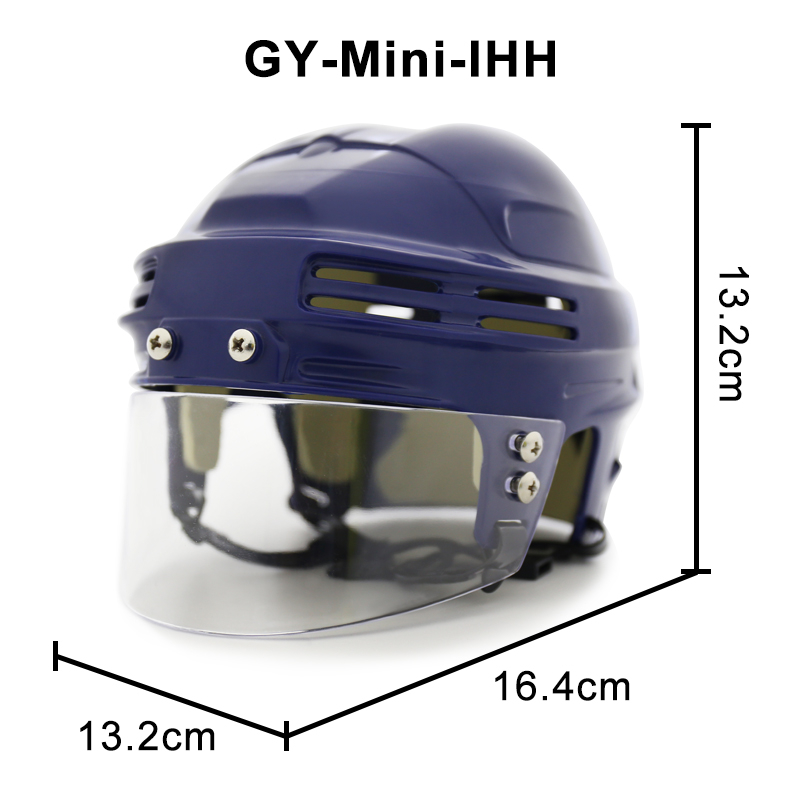 Colección Mini Casco de Hockey sobre Hielo Cromado Réplica con Visera