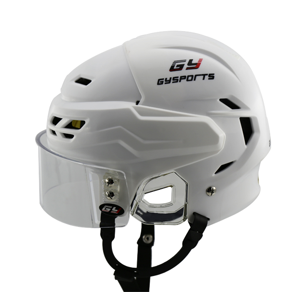 Cómodo casco de hockey sobre hielo con visera