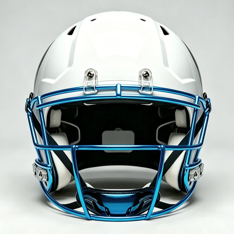 Mascarilla de fútbol americano cromada de acero de alta resistencia OEM