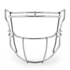 Mascarilla de fútbol americano de acero cromado y plateado duradero